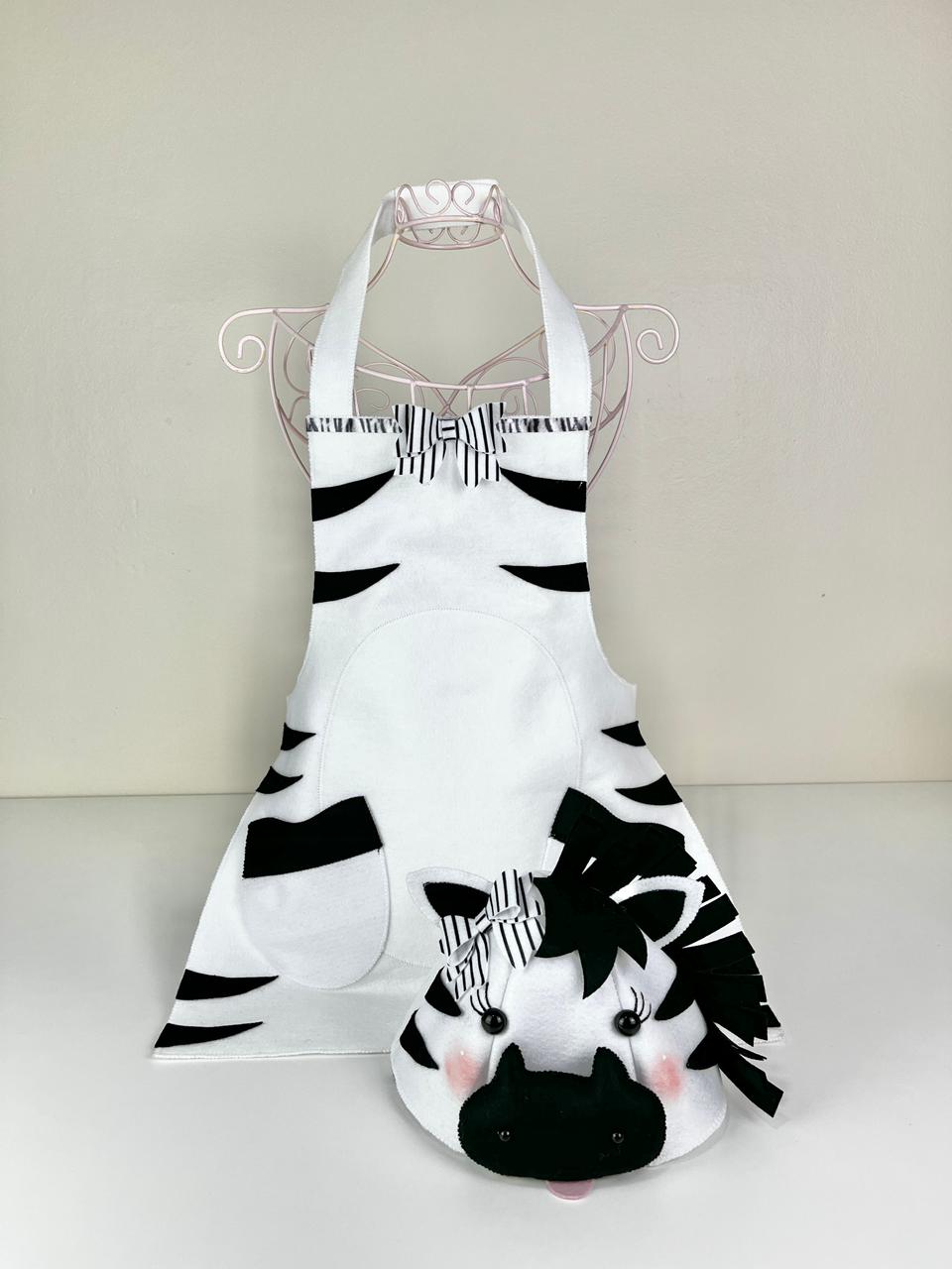 Molde Digital - Kit Avental + Touca Zebra