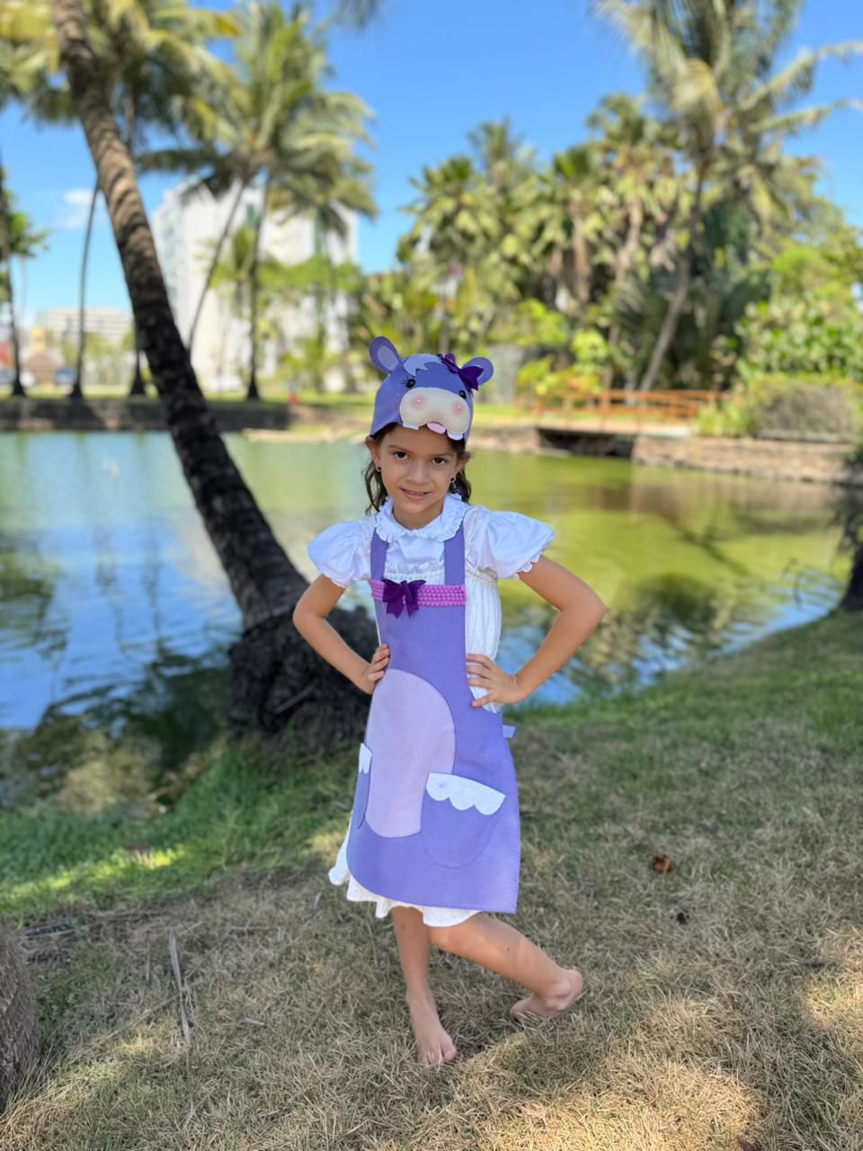 Molde Digital - Kit Avental + Touca Hipopótamo