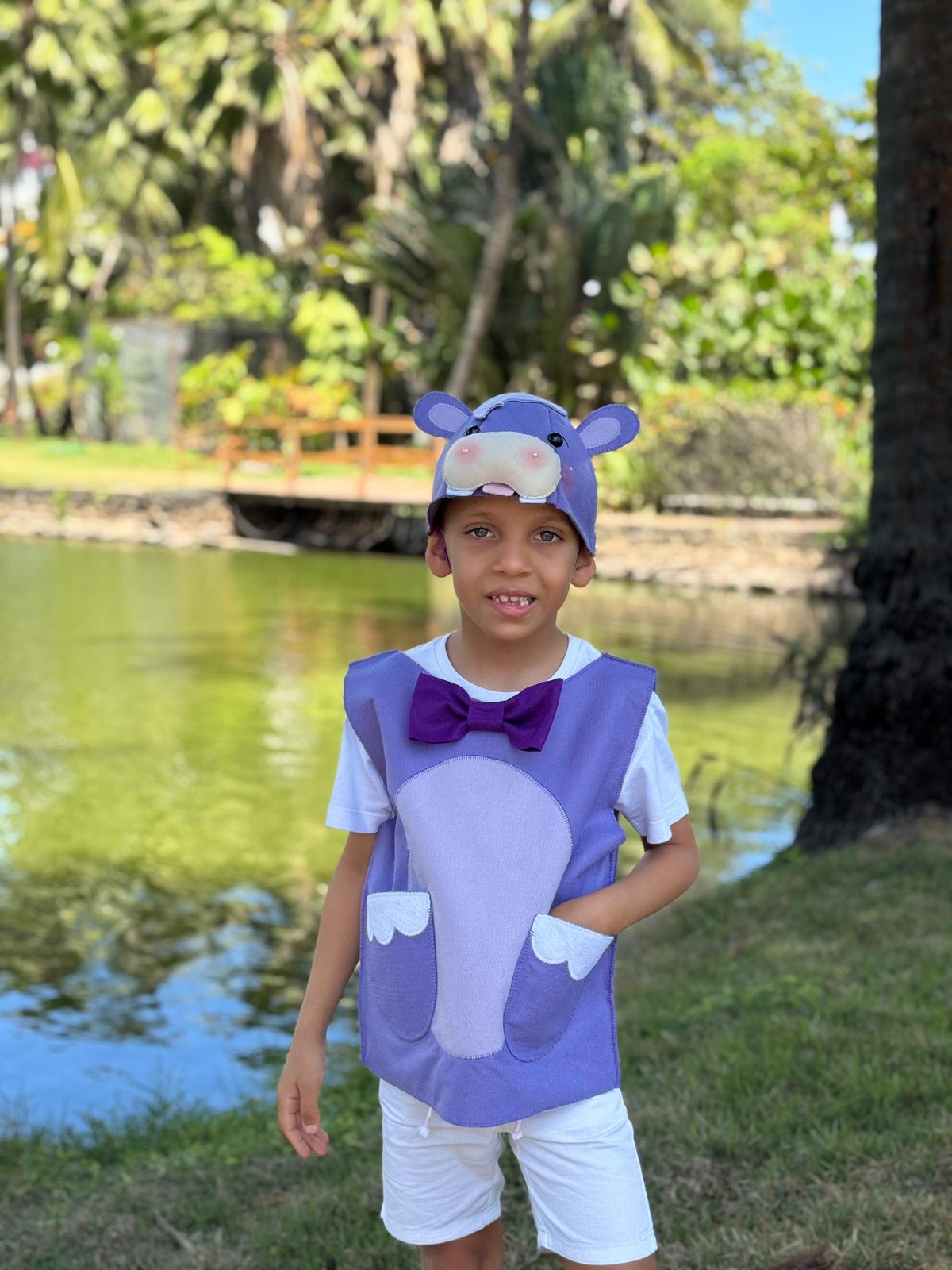 Molde Digital - Kit Colete + Touca Hipopótamo