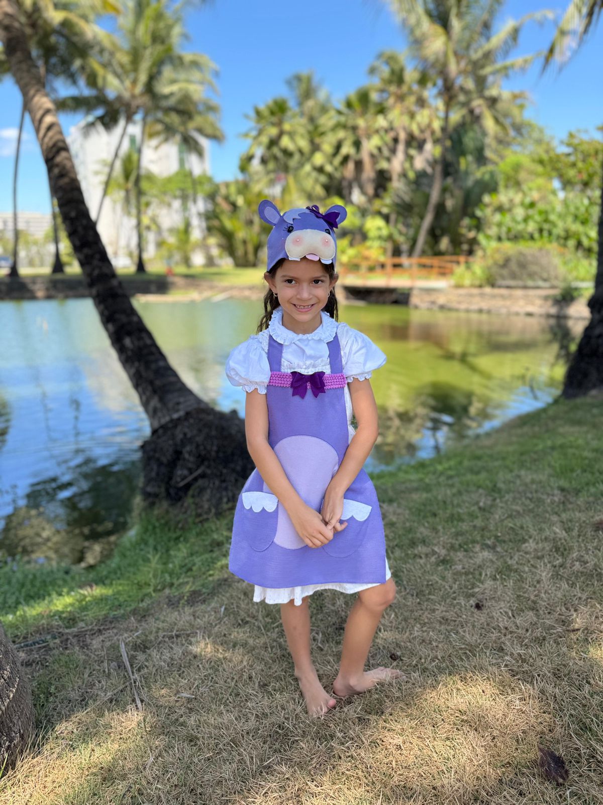 Molde Digital - Kit Avental + Touca Hipopótamo